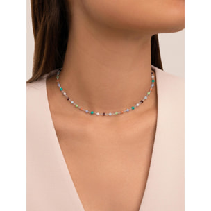 Collar Crystals Colors Plata