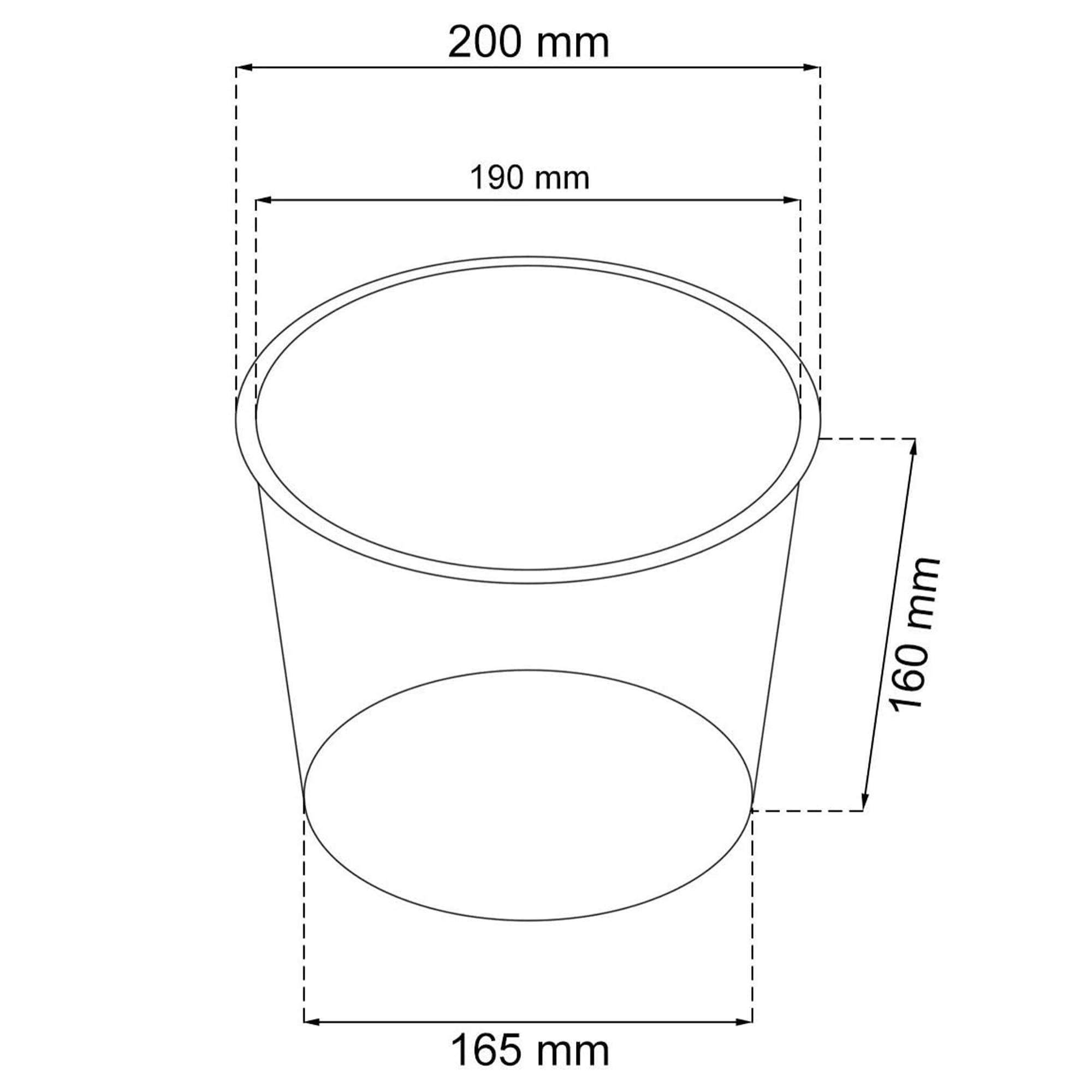 Maceta TUBO efecto rattán de 8 litros con inserto, mocca