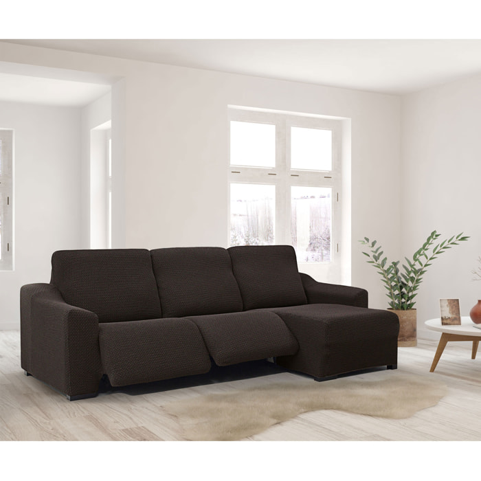 Funda para Chaise Longue derecha (visto de frente ) brazo largo SÚPER ELÁSTICA con RELAX modelo HELENA