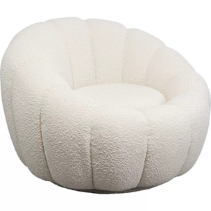 Fauteuil pivotant Peppo Bloom blanc Kare Design