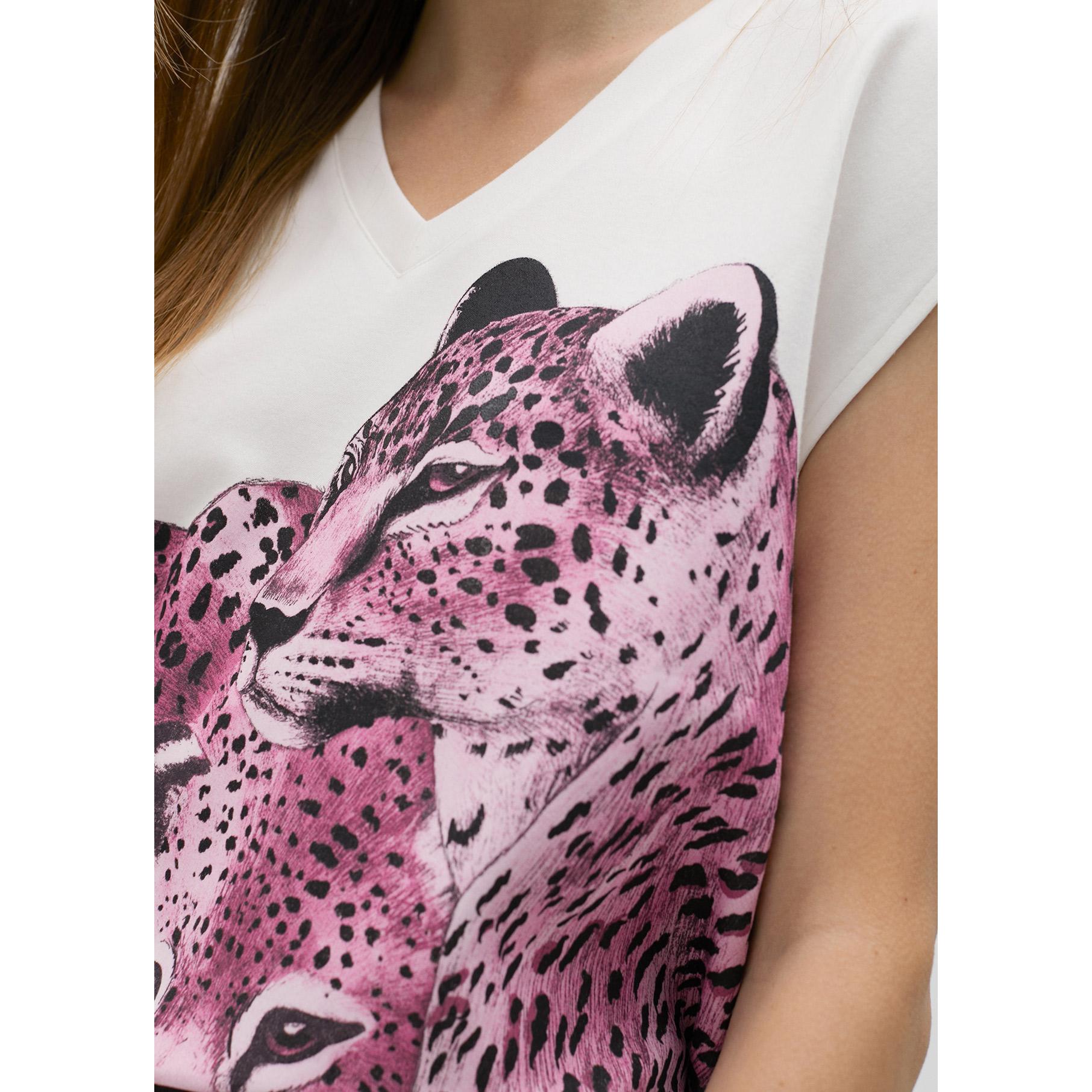 Maglietta stampa leopardata