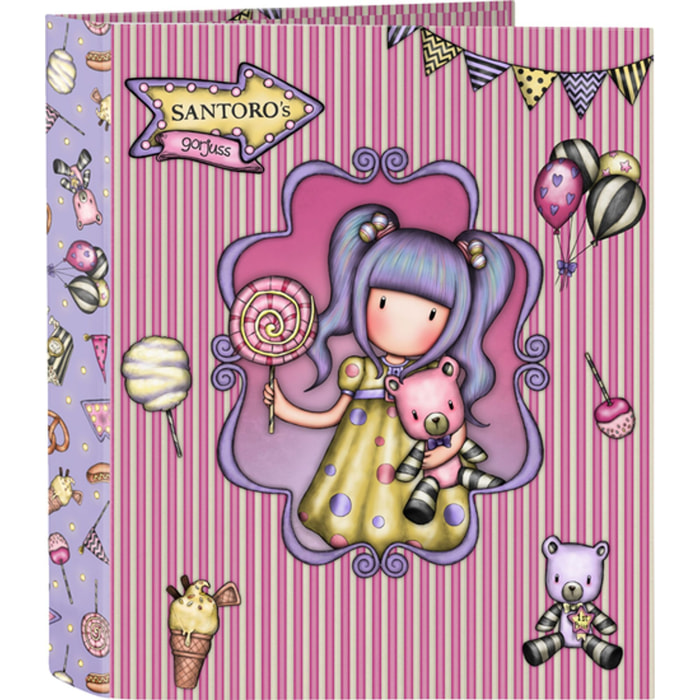 Carpeta f. 4 anillas 35mm lomo ancho gorjuss™ fairground "first prize"