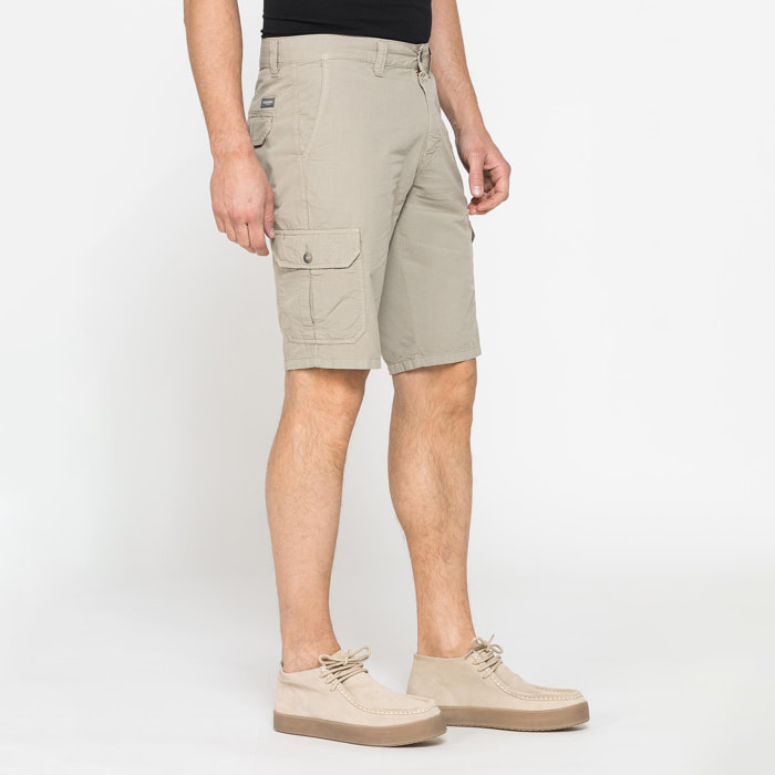 BERMUDA TASCONATO IN LEGGERO RIPSTOP DI COTONE