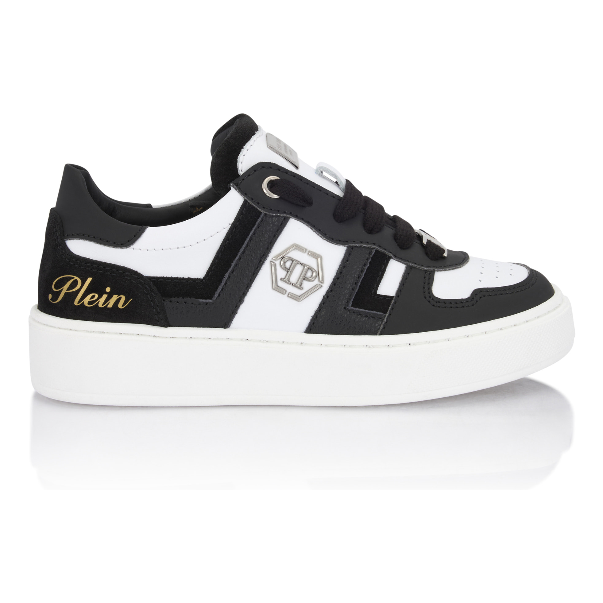 PHILIPP PLEIN Mix Materials Low-Top Sneakers