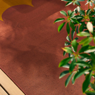RIVIERA - Tapis intérieur/extérieur à motif festonné marron