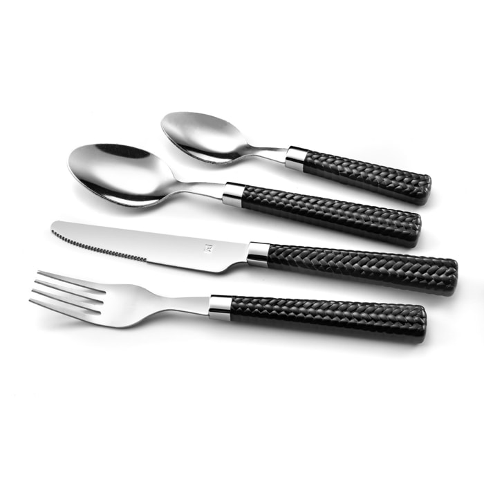 Tresse Noir - Ménagère 48 pièces