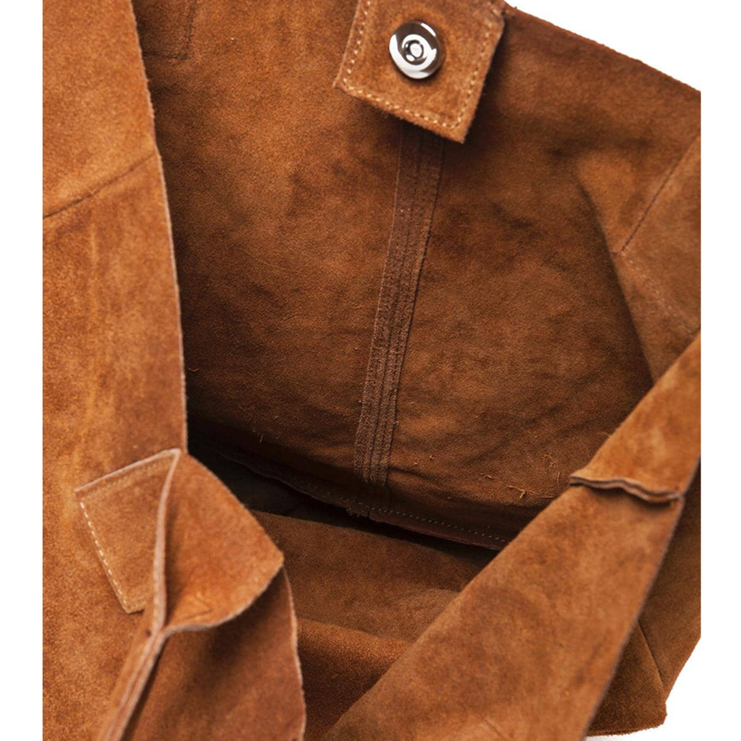 Borsa Donna in vera pelle Made in Italy colore Marrone dimensioni cm 40x35x15