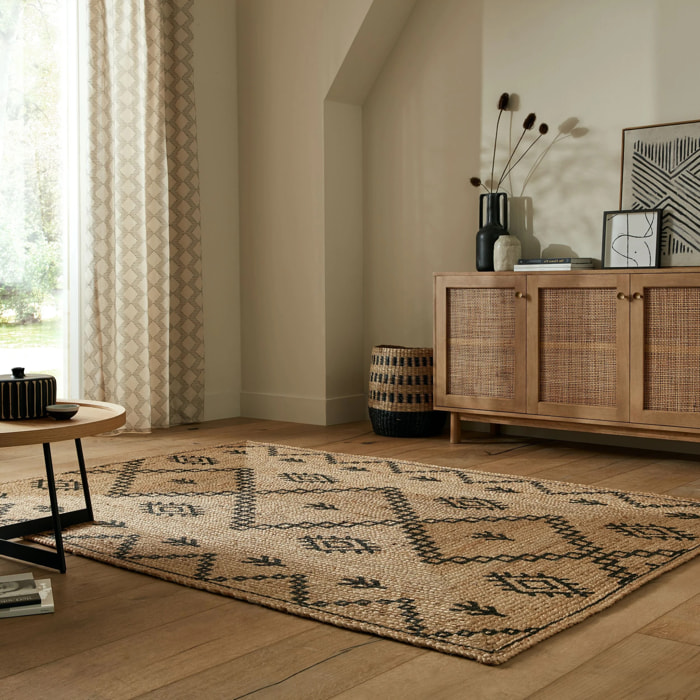 Tapis jute ROWEN Noir