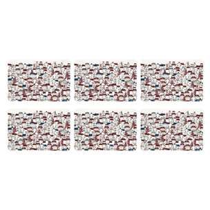 Set de 6 sets de table rectangulaires Excelsa – Innsbruck, Polypropylène multicolore