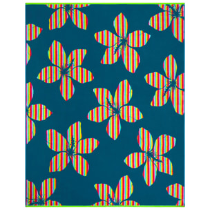 Serviette de plage XL éponge velours Jacquard Bleu 140x180 400g/m² - Yakama