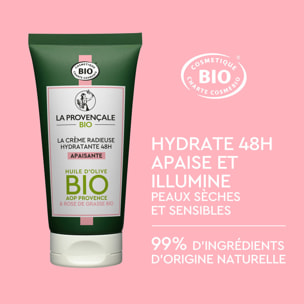 La Provençale Bio La Crème Radieuse Apaisante Hydratante 48h 50ml