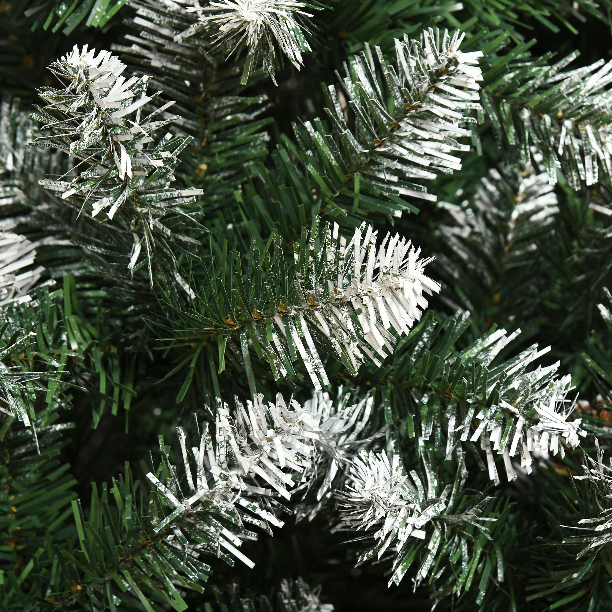 HOMCOM árbol de Navidad Artificial Ø75x180cm con 630 Puntas de PVC y 37 Piñas Decoración de Interior con Base Plegable y Soporte de Acero Verde