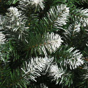 HOMCOM árbol de Navidad Artificial Ø75x180cm con 630 Puntas de PVC y 37 Piñas Decoración de Interior con Base Plegable y Soporte de Acero Verde