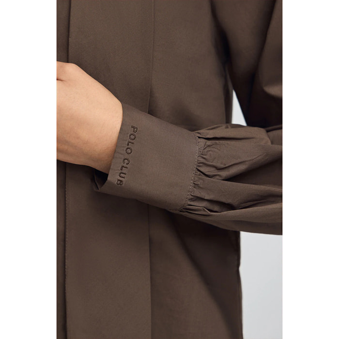 Blusa color cioccolato Catalina