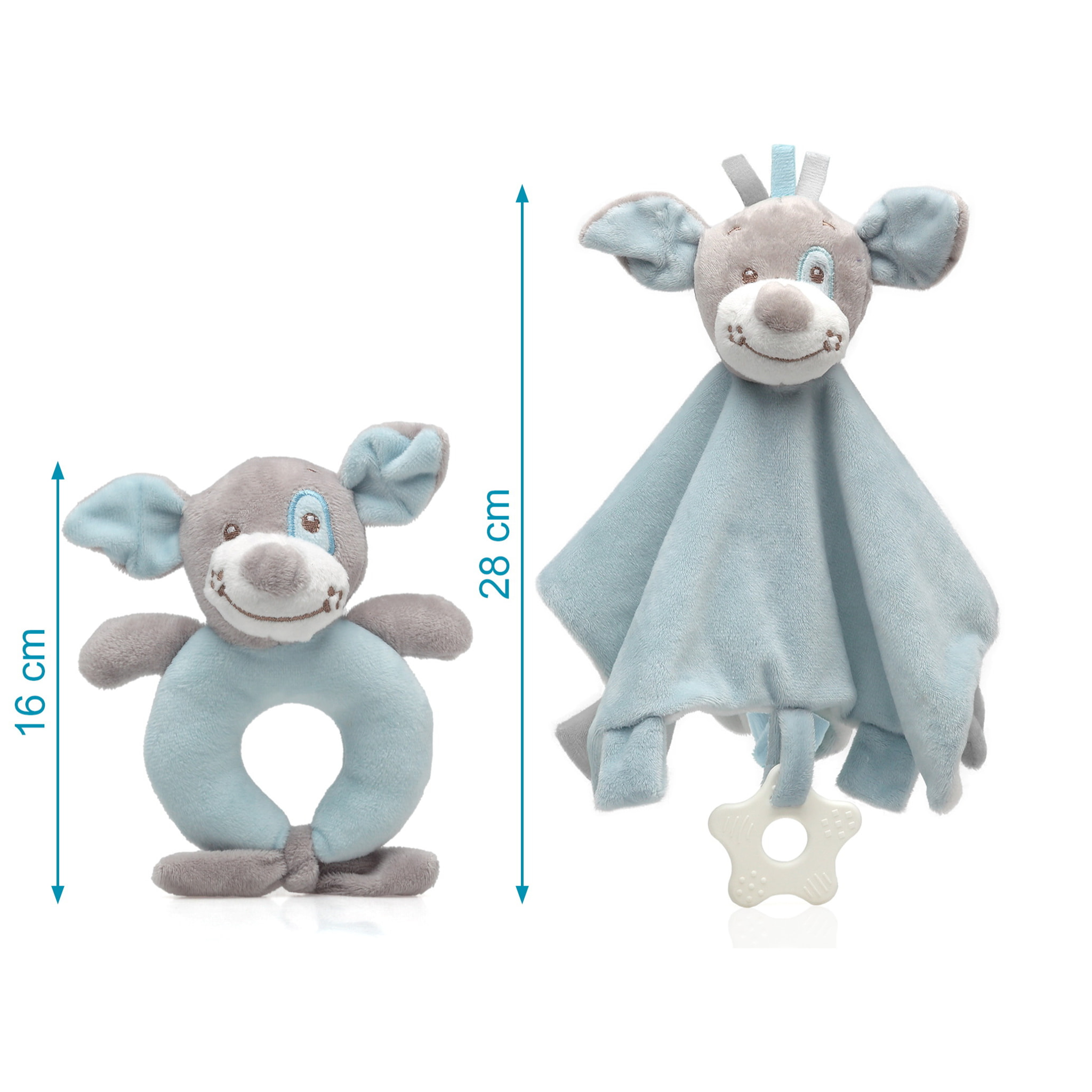 SET DOUDOU Y SONAJERO PERRITO AZUL