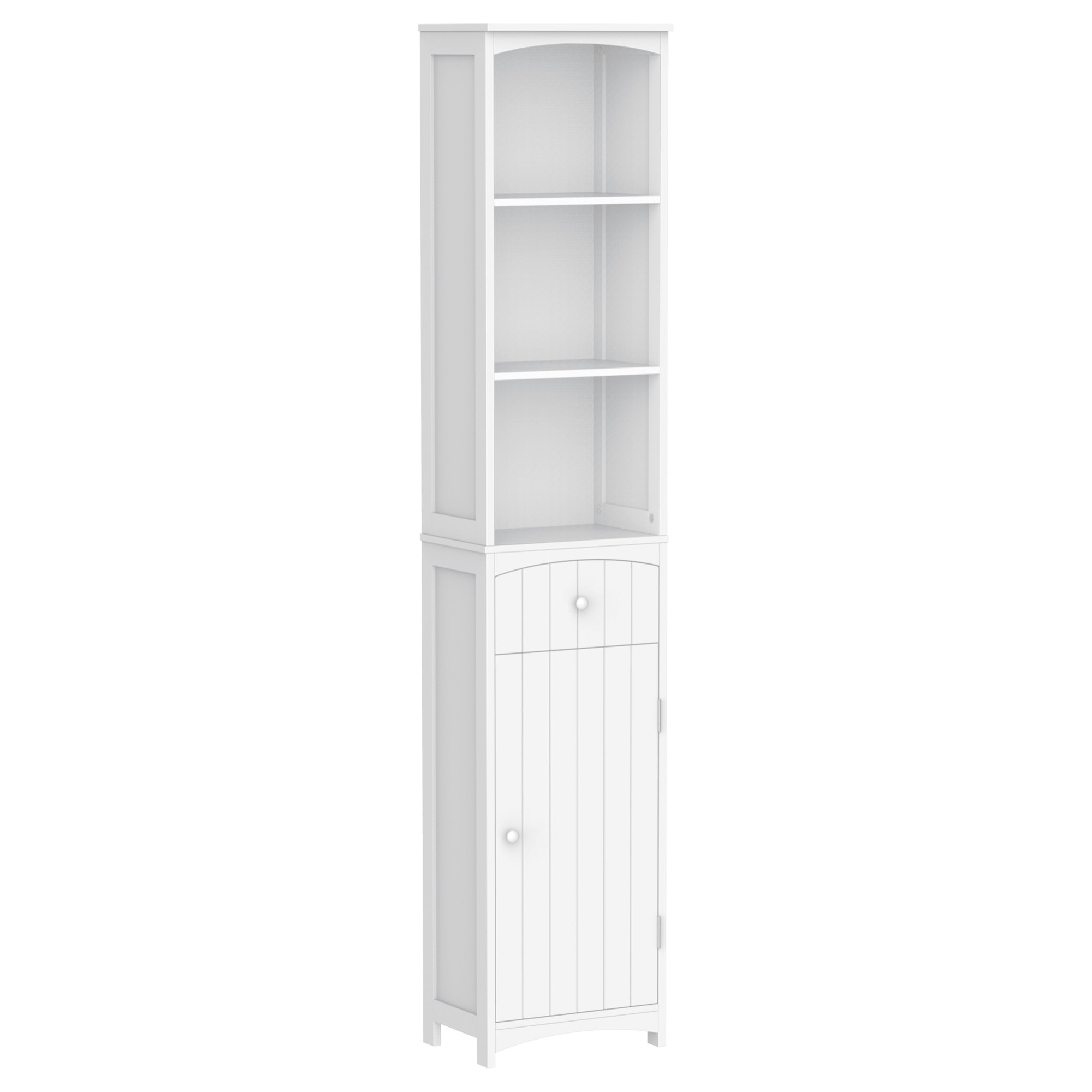 Meuble colonne de salle de bain moderne 34L x 24l x 170H cm blanc