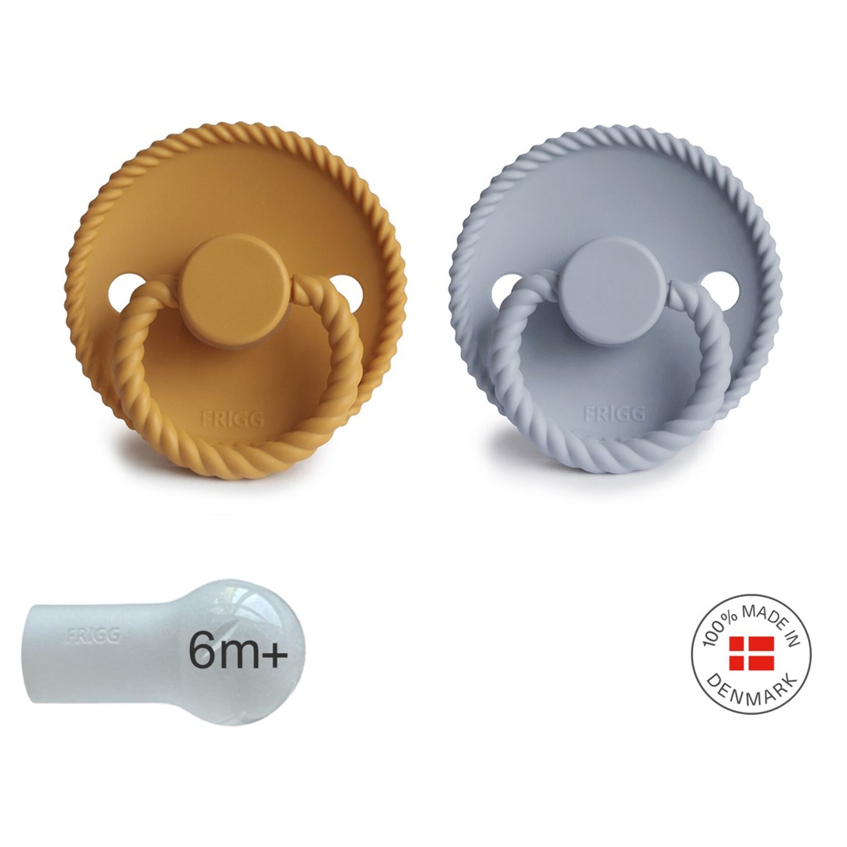 Frigg Pack 2 Chupetes Block Silicona Rope