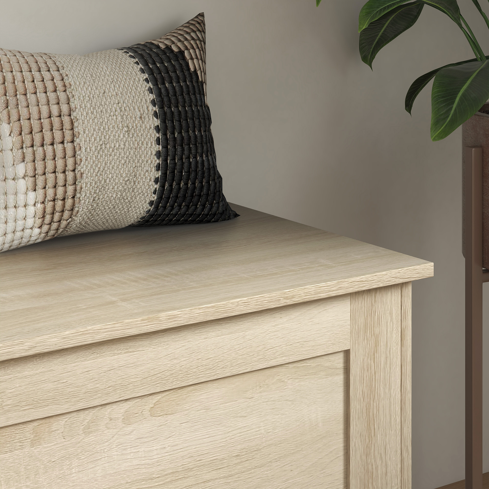 Coffre de rangement - coffre à jouets en bois 80 x 40 x 45 cm - bois naturel