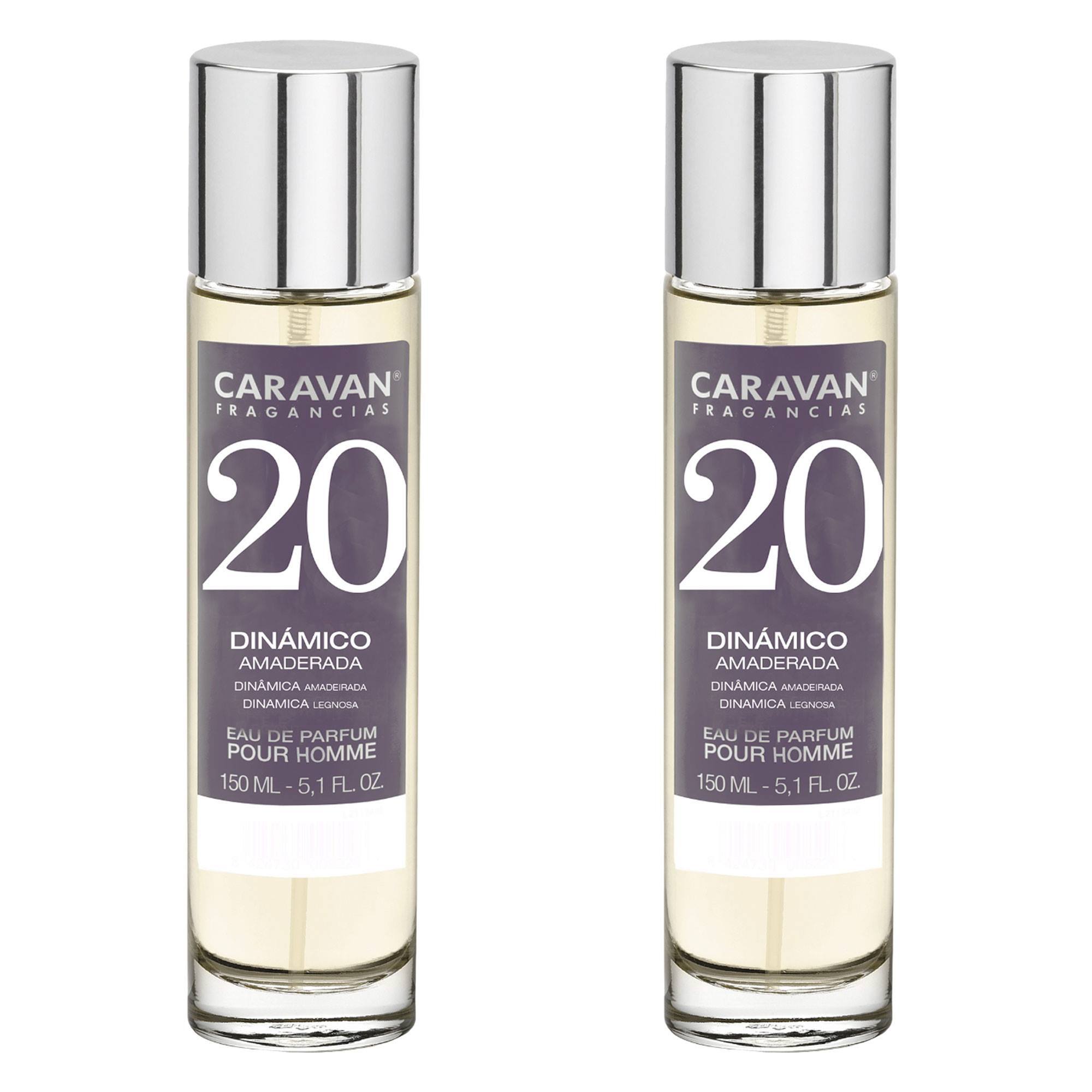 Caravan fragancias - caja de regalo con 2 perfumes nº20 de 150 ml, para hombre