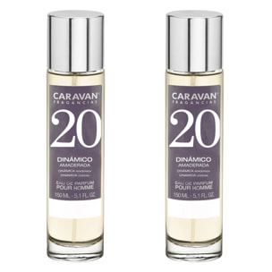 Caravan fragancias - caja de regalo con 2 perfumes nº20 de 150 ml, para hombre