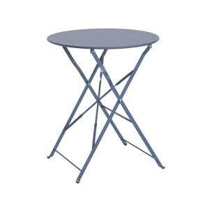 Table de jardin bistrot ronde Ø60cm pliable en acier thermolaqué