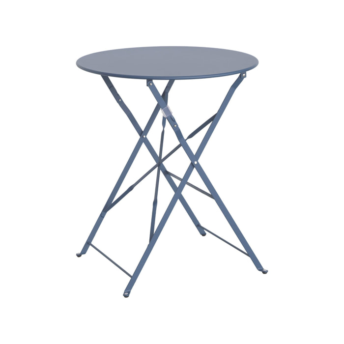 Table de jardin bistrot ronde Ø60cm pliable en acier thermolaqué