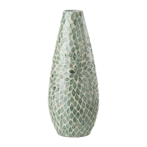 J-Line vase Beta Perle - bambou - bleu clair - 47 cm de hauteur