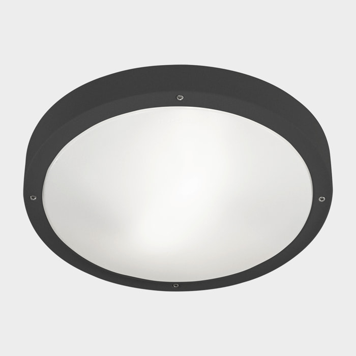 LEDS C4 Plafon Ip66 Basic Led 11.7W Sw 2700-3200-4000K On-Off Gris Urbano 1269Lm