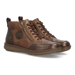 Botines casual mujer con cremallera lateral