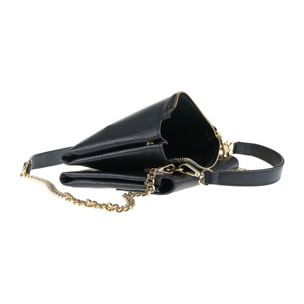 Borsa a spalla da donna Made in Italy - Modello Solara Lux - 100% pelle - 21.0 x 16.0 x 6.5 cm