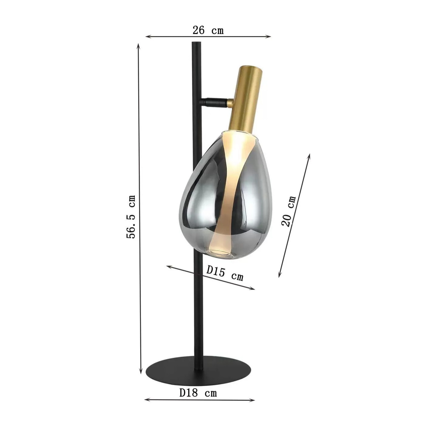 Lampe Fari 57cm Kare Design