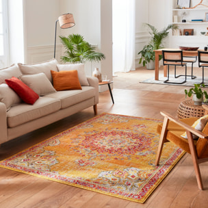 Anatolia - Tapis de salon vintage, jaune