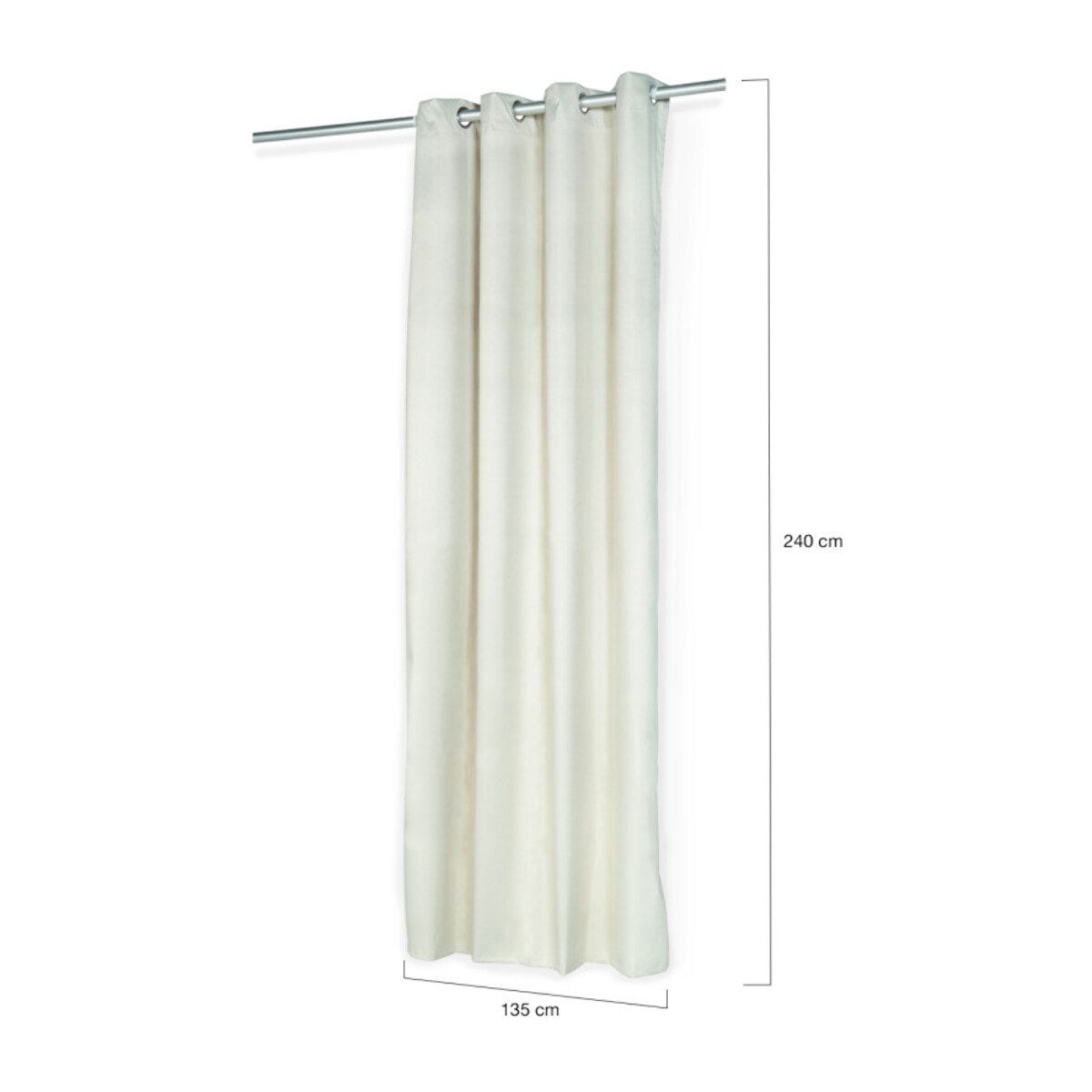 Rideaux thermiques beiges 135x240 cm - lot de 2
