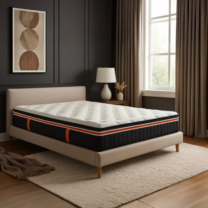 Matelas Epais | Double surmatelas et Mémoire de forme | 25 cm | innovant et visionnaire