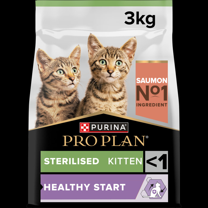 PRO PLAN Sterilised Kitten HEALTHY START Saumon 3kg