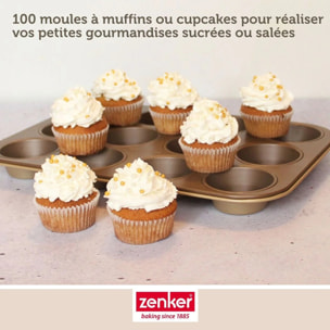 Lot de 100 moules à muffin en papier 7 cm Zenker Smart Pastry