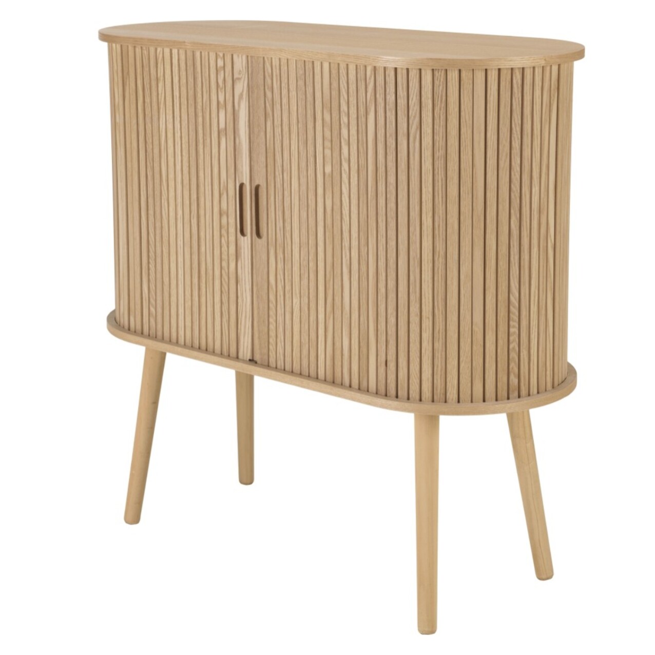 AGATHE - Buffet ovale 80x33cm en bois couleur naturelle