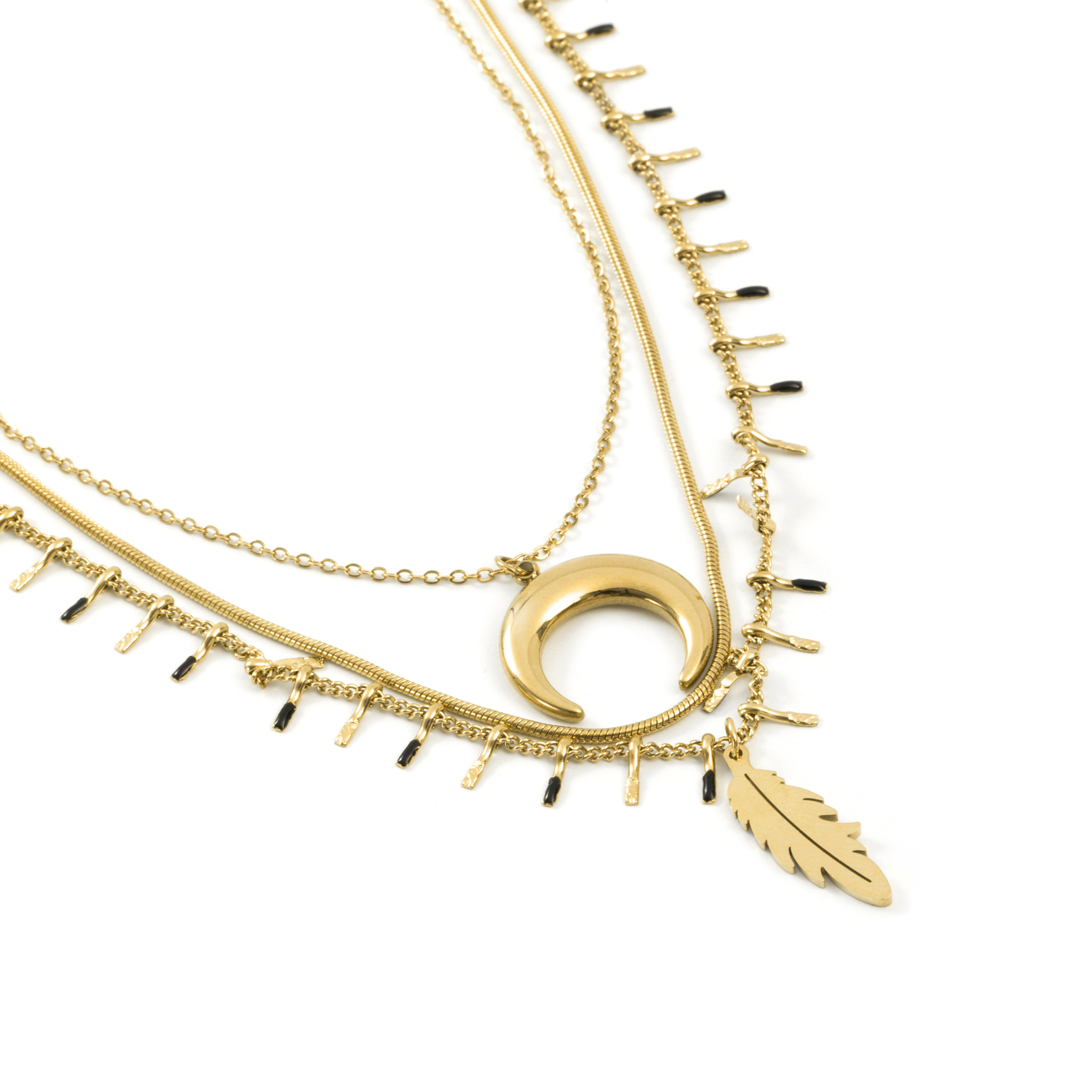 Collar acabado en oro amarillo de 18k