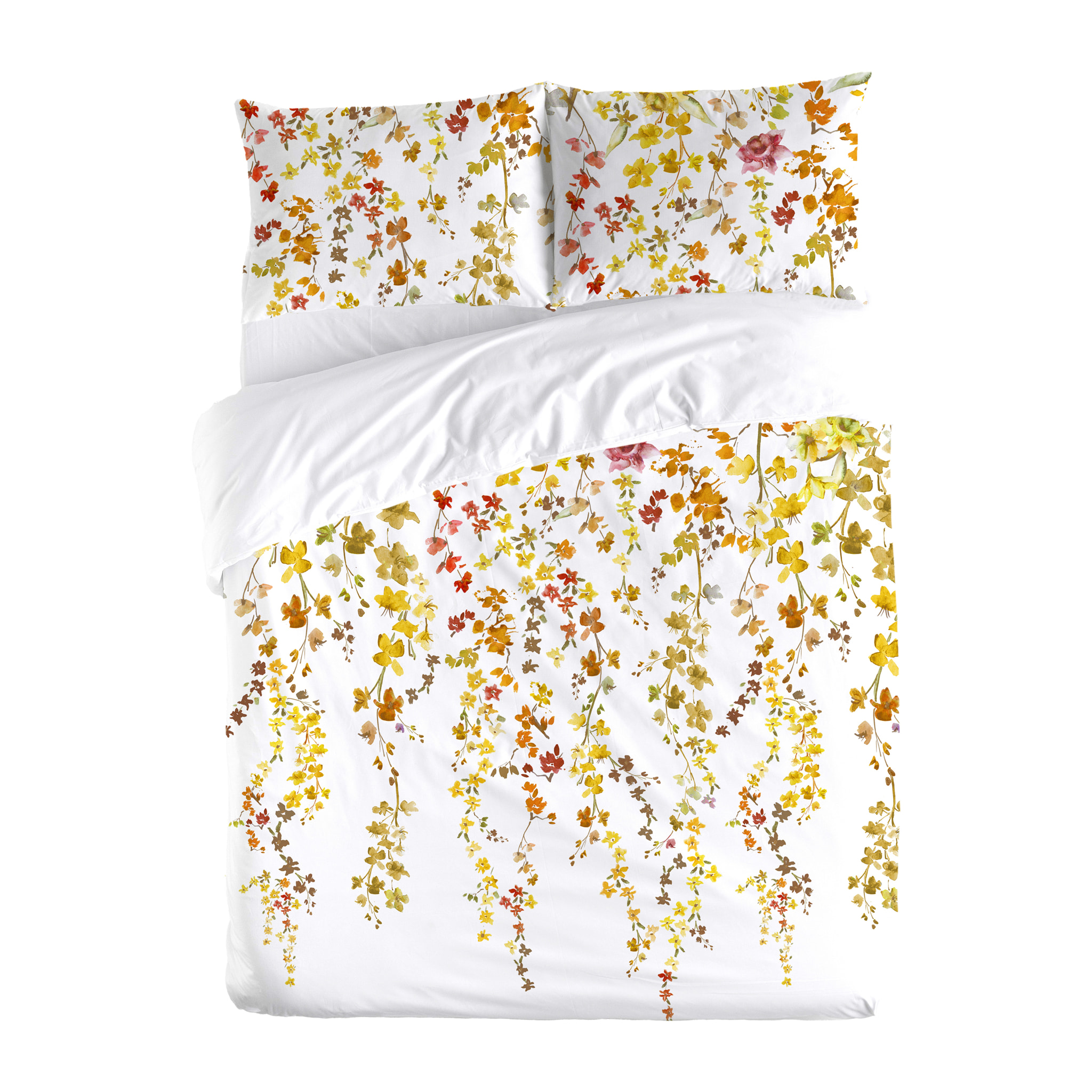 Housse de couette HAKU JAUNE 100% coton 79 cm/2