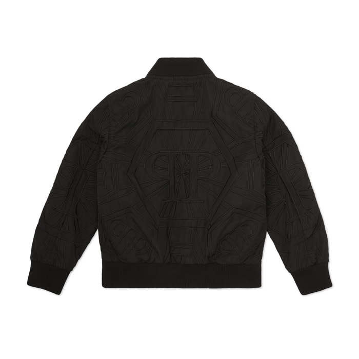 PHILIPP PLEIN Leather Bomber MONOGRAM