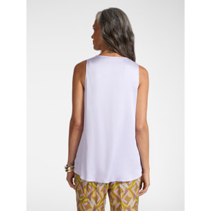 Elena Mirò - Top in raso di viscosa - Viola