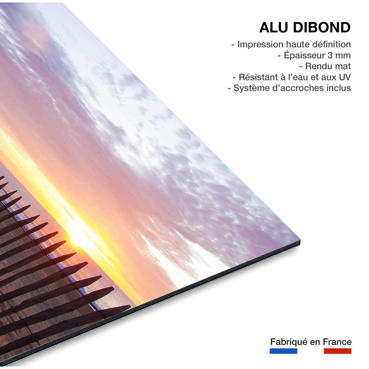 Tableau coucher du soleil Tableau alu Dibond