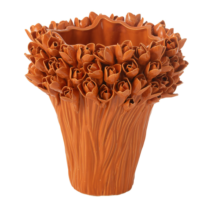J-Line vase Ambrosia - céramique - orange - medium - Ø 28 cm