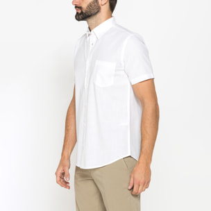 CAMICIA IN COTONE FIAMMATO EFFETTO LINO