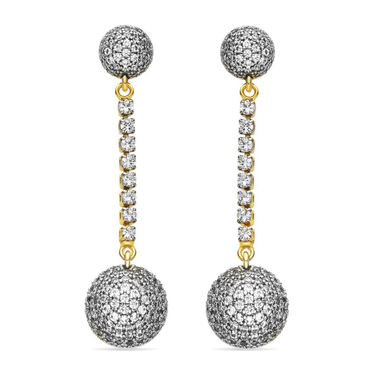 Pendientes con Circonita Brillante acabado oro 18k