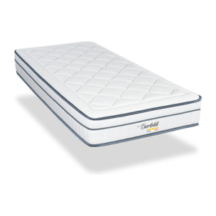 Matelas Hybride Bartoldi, 22 cm, Soutien Ferme, Ressorts Ensachés & Mémoire de Forme, Déhoussable