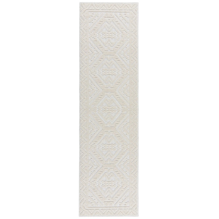 Tapis lavable de couloir JAIPUR Ivoire