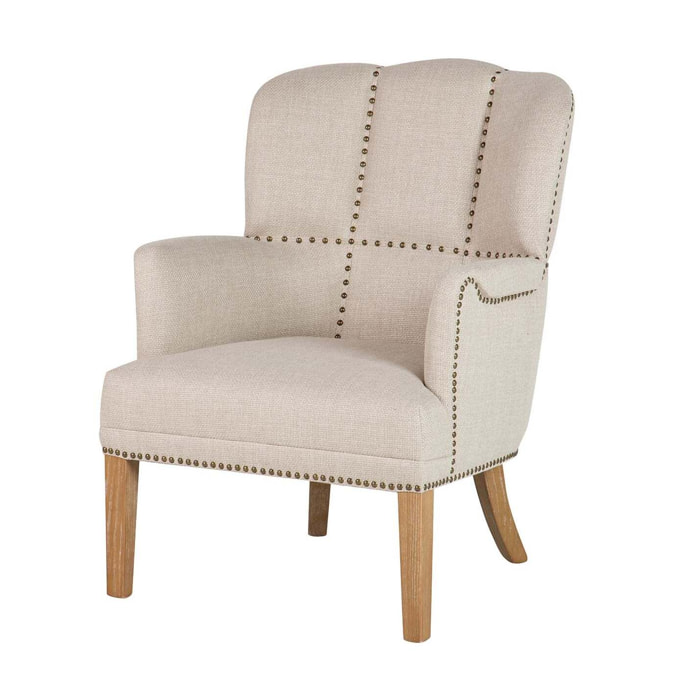 Butaca Madera Fresno Beige 48x53x78 Cm