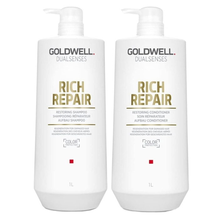 GOLDWELL Kit DS Rich Repair Restoring Shampoo 1000ml + Conditioner 1000ml