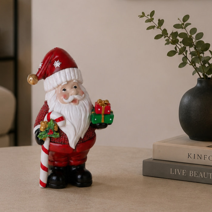 Babbo natale con pacco dono - Pezzi 3 - ROSSO - Bianchi Dino SpA